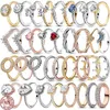 Klastrowe pierścionki sprzedające klasyczny okrągły pierścionek z korony w kształcie serca 925 SBRILLING SREBRNY Modny lekki luksusowy urok kobiet