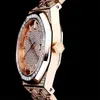 Ap moissanite męski zegarki automatyczne VVS Silver Diamonds Pass Test Automatyczny ruch kontra fabrycznie wykonana 40 mm z 904L Diamondstuddded Sapphire Sapphire