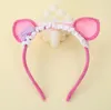 Party Favor 10pcs Crochet Knitted Headband Birthday Christmas Present Cute Cartoons Animal Ears Hair Bands Princess Costume Props