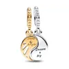 Shine Yin ve Yang Pisce Kolye Boncukları Sterling Fit Charms Sier Mücevher Yapımı İçin Orijinal Bilezik