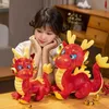 Plush Dolls Chinese Dragon Toy Plush Soft Stuffed Animal Dragon Doll Mascot Toy New Year Gift Children Present