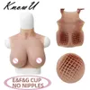 Costume Accessories E F G Cup Silicone Breast Forms Half Body Tight Suit for Transgender Drag Queen Crossdresser No Nipples