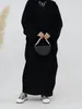 Vêtements ethniques Automne Hiver Solid Velvet Kimono Cardigan Abayas pour femmes Arabe Dubaï Kaftan Islamique Robe Lâche Femme Soirée Maxi