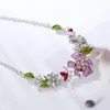 Колье в романтическом готическом стиле с фиолетовым цветком, женское элегантное ожерелье на День Святого Валентина, ювелирные изделия для свадебной вечеринки, оптовая продажа