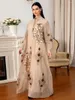 Vestidos casuales Lentejuelas de malla Vestido Abaya bordado para mujeres Invierno 2024 Medio Oriente Árabe Omán Dubai Musulmán Marroquí Caftan Ropa de fiesta