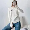 cashmere sweater women Embroidery Jacquard Letter Pullover Autumn winter letter knitwear women sweater Casual Round Crow Neck Long Sleeve knit sweater