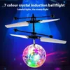 Flying Ball Toys Colorful Drone Shinning LED Drone Flying Ball Helicopter Light Ball Induktion Dron Quadcopter Aircraft Toy