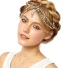 Dames Retro Fringe Haaraccessoires Parelketting Hoofdband Mode Bruidshoofddeksels Boheemse Etnische Haaraccessoires