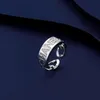 Hip Hop Star Ring Femmes Street Trend Full Diamond Zircon Letter Ring avec des bijoux de mode de conception de niche qui ne se décolorent pas avec boîte d'origine + sac cadeau