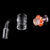 Mais novo estilo de dinheiro antigo padrão quartzo banger prego com tampa de carb giratório colorido e terp peals 10mm 14mm 18mm masculino feminino acessórios para fumar para vidro bong dab rig