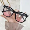 Lunettes de soleil mode rose blush lunettes pour femmes cadre rond lunettes surdimensionnées lunettes noires transparentes lunettes mignonnes décoratives