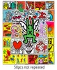 50pcs Keith Haring 만화 낙서 스티커 방수 벽 기타 노트북 오토바이 스케이트 보드 Funny Decals4283894