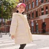 Down Coat Balabala Children's Girls 'Mid-längd 2024 Fashionable Clothing Thicked White Duck Batch