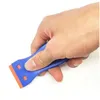 Andra skötselrengöringsverktyg 10st dubbla kantade plastblad Razor Scraper för att ta bort biletiketter klistermärken limdekaler på glasfönster DHK0C
