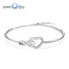 Bracelets JewelOra Customized Infinity & Heart Bracelets & Bangles Personalized Birthstone Name Engraved Bracelets for Women New Year Gift