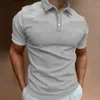 Herrpolo skjorta golfskjortor geometriska mönster t-shirts 3d tryck tees streetwear kort ärm knappa ner kläder casual blus