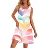 Vestidos de festa verão moda lazer senhoras magro vestido rua mulheres havaí sexy 3d colorido impresso gráfico mini