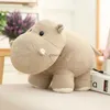 Poupées en peluche 20/25/35CM, jouet en peluche d'éléphant hippopotame potelé, peluche douce, Animal en peluche Kawaii, décor de chambre, cadeau d'anniversaire pour enfants