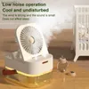 Electric Fans 3 In 1 Portable Fan Air Conditioner Humidifier Cooling USB Fan Air Cooler LED Night Light Water Mist Humidification FansL240122