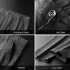 Men's Pants 2024 Autumn Winter Business Casual Trend Designer Slim Male Trousers Classic Stripes High Quality Stretch Men