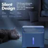 Comederos Fuente de agua para gatos 2L Dispensador automático de bebidas para perros y mascotas Iluminación LED eléctrica Diseño inclinado de 7 grados Cuidado del cuello para gatos cachorros