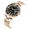 Corgeut Custom No No Minimal Watch Роскошные сапфировое стекло Miyota 20ATM Diver Золотые часы для мужчин Автоматические часы