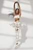 Активные комплекты AL Комплект для йоги Сексуальный женский коврик для груди Спортивная одежда Легкая роскошная спортивная одежда в клетку с принтом Advanced Sense Fitness