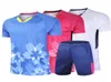 Новый костюм для бадминтона, спортивные шорты с короткими рукавами, мужская футболка для настольного тенниса039s, женская теннисная рубашка039s 1167339
