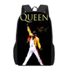 Sacos queen band freddie mercury impressão 3d sacos de escola para adolescentes meninos meninas mochila única crianças saco de livro casual viagem