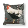 Cuscino Divertente Gallina Gallo Fodera Stampata 45x45 Cm Poliestere Fattoria Casa Decorativa Federa Housse De Coussin