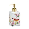 Liquid Soap Dispenser Creative Flower Bird Ceramic Emulsion Shampoo Bottle Pressing El Lotion Container Badrumstillbehör