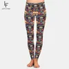 Capris New Arrival Skull and Rose Print High Waist Women Leggings Fashion Elastic Milk Silk Sexy Leggings Woman Pants