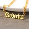 Necklaces Custom Old English Name Necklaces For Women Men Stainless Steel Cuban Chain Customized Necklace Personalized Gothic Neck Jewelry