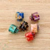 510 Drip Tip Shine Epoxidharz Blume Wide Bore Shining DripTips Dual O Ring Mundstück Raucherzubehör mit Acrylbox ZZ