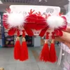 Dragon Year New Pair Children's Accessories Girl's Bow Head Wear Baby Wig Braid Hair Clips