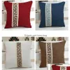 Cushion/Decorative Pillow Retro Ethnic Bohemian Style Decorative Er Vintage Girl Cotton Linen Throw Case For Sofa Car Home Drop Delive Dhbjo