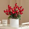 Decorative Flowers Simulation Pomegranate Artificial Fruits Decoration For Table Interior Ornaments Festive DIY Supplies Plastic Fake Plants