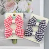 2pcs/set Northern Europe Styles Kids Bow Hairclip Grid Candy Color Boutique Girl Hairpins Barrettes Props Headwear For Children Hair Accessories 3034