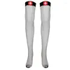 Women Socks Over Knee Stockings Halloween Cosplay Transparent Mesh Stocking Sexy Costumes Thigh High Tights Medias De Mujer