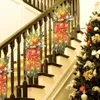 Fiori decorativi Topiaria autunnale Le scale preilluminate senza fili Rifiniscono le ghirlande natalizie per il cesto della finestra da parete per le vacanze della porta d'ingresso