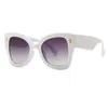 Sonnenbrille Mode Cat Eye Sonnenbrille Frauen Luxus Marke Weiß Übergroße Gradient Sonnenbrille Für Weibliche Brillen Vintage UV400 YQ240120