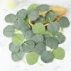 Decorative Flowers 100pcs Silk Eucalyptus Leaves Artificial Plants Wedding Wreaths DIY Gifts Box Christmas Decorations For Home