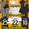 2023 2024 유벤투스 축구 유니폼 23 24 홈 어웨이 Milik Di Maria Vlahovic Kean Pogba Chiesa McKennie Locatelli 팬 플레이어 남자 셔츠 Unifor Kids Kits