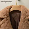 Top Maxmaras Cappotto Teddy Bear Cappotti in cashmere da donna Max Nuova edizione coreana Lana Autunno inverno Pecora Cammello Pelliccia in pile Agnello Lunghezza media