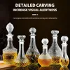 2301000ml Highgrade Decanter Dispenser Crystal Glass Bottle Wine With Screw Cap Auerator Mirror Jug Gift Home Bar Decoration 240122