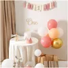 Keepsakes Happy Birthday Banner Handmade Tassel Pendant First Boys Girl Baby Shower Party Balloon Decoration Supplies Gifts Drop Deliv DHFU1