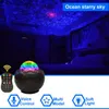 Galaxy Ocean Starry Sky Projector Light BluetoothスピーカーサポートTF MP3音楽プレーヤークリスマス装飾Colorful Night Lamp with Rem6458120