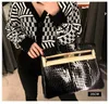 AAbirdkin Designer Totes Bag Mackendalen Alligator Pattern Head Covering Cow Leather Bag for Women M54F