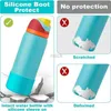 Water Bottle Botte de bouteille d'eau en Silicone pour Owala 24oz 32oz 40oz, manchon de protection antidérapant, protecteur de pare-chocs inférieur pour FreeSipTwistFlip 240122