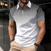 Polo d'été à manches courtes pour hommes, T-shirt à col rabattu, chemises d'affaires décontractées à boutons, vêtements de Golf surdimensionnés pour hommes